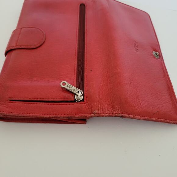 Bree Large Wallet Clutch Geniue Leather Red Card Bill Pen Key Holder Strap - Picture 8 of 13